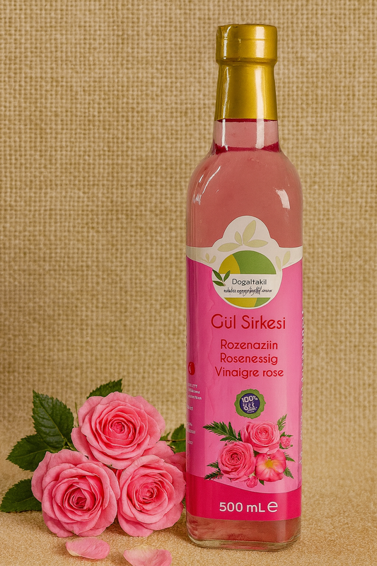 El Yapımı Gül Sirkesi 500ml (Doğal Fermente)
